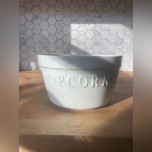 White Popcorn Bowl